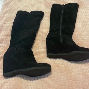 Nine West Tall suede wedge boots